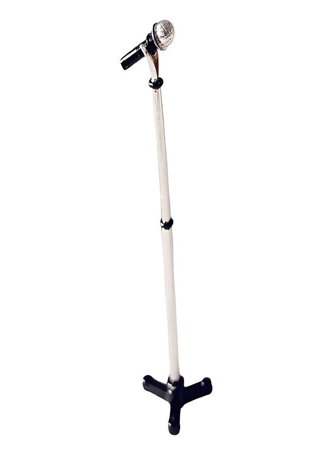 Kryoflare 1/12 Scale Dollhouse Miniature Metal Microphone Stand, Adjustable Studio Recording Equipment for Music Room, Realistic Miniature Decor Accessories, Doll House Accessories and Furniture - Image 1